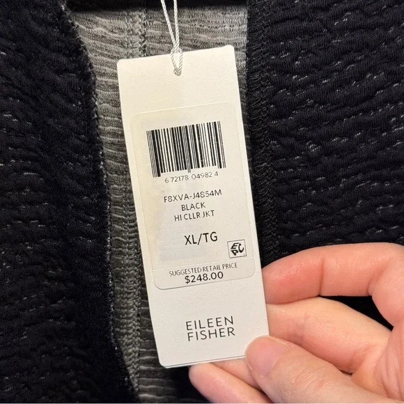 Eileen Fisher Cotton Tencel Ridges Cardigan Sweater - Picture 5 of 9